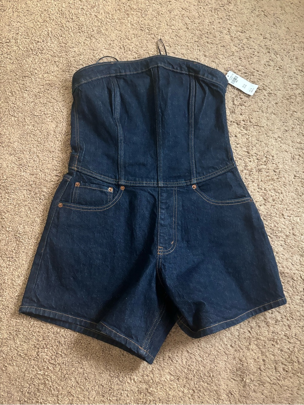 Denim Strapless Romper